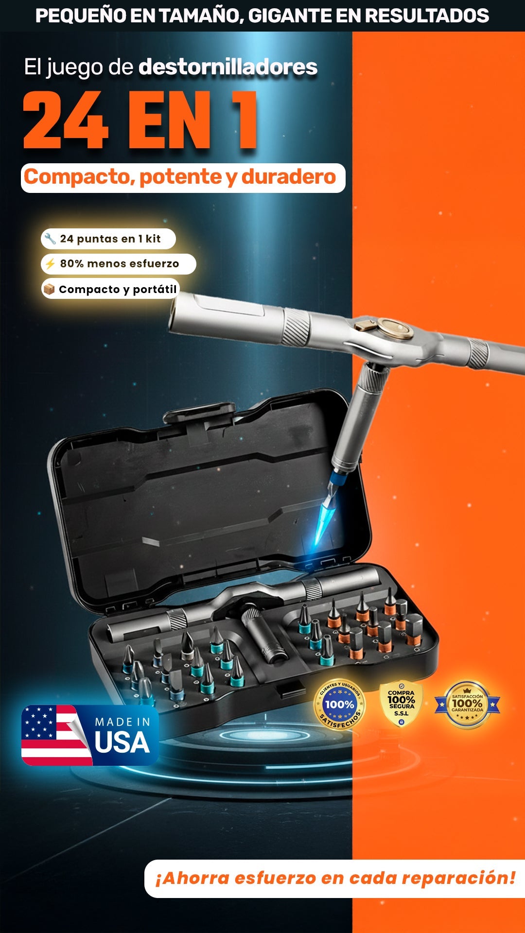 Juego de Destornilladores 24 en 1.