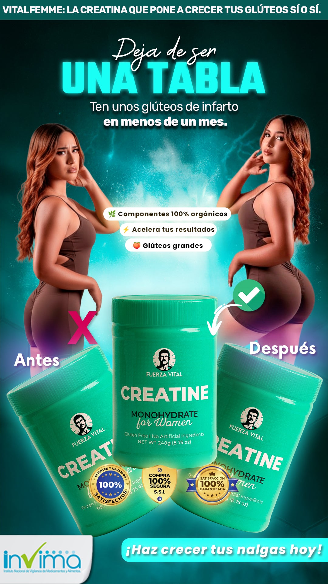 VITAL FEMME| ¡Más volumen para tus gluteos!