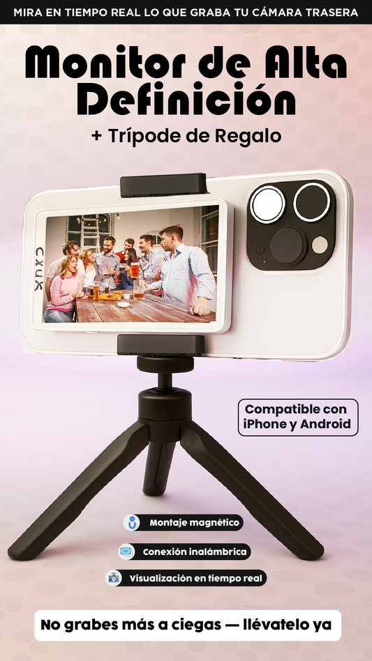 Monitor celular| Graba con tu cámara trasera sin adivinar