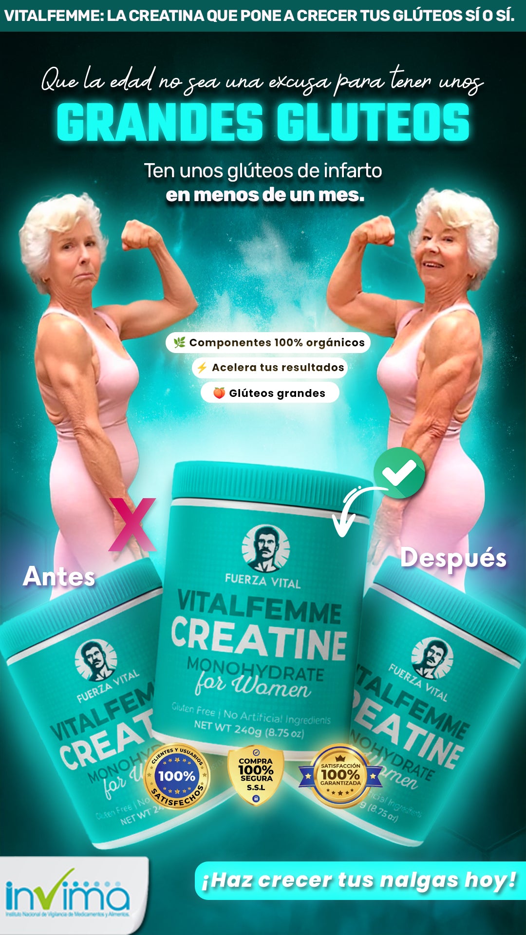 VITAL FEMME CREATINA| ¡Que la edad no sea una excusa!